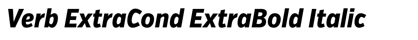 Verb ExtraCond ExtraBold Italic